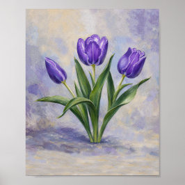 Poster Purple Tulips