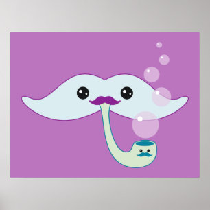 Poster Púrpura bigode