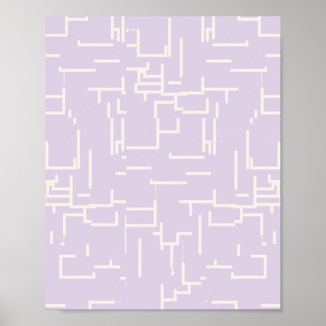 Poster Púrpura de Abstrato minimalista (Frente)