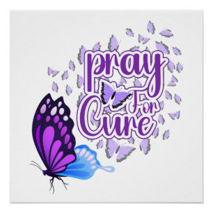 Póster Púrpura de consciência de Alzheimer