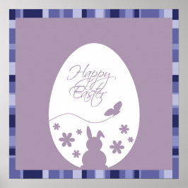 Poster Púrpura de Ovo de Felz pascoa Moderno