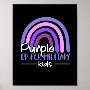 Poster Púrpura para crianças militares Rainbow Criança mi
