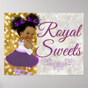 Poster Púrpura princesa africana  Evento Royal Sweets