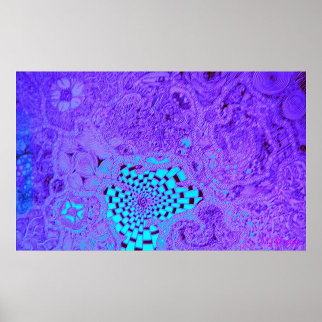 Póster Púrpura Vortex Maze (Frente)