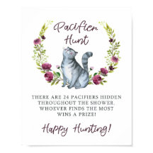 Purr-Fect Chá de fraldas Pacifier Hunt Game