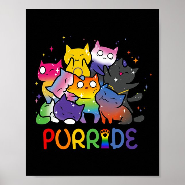 Poster Purride Cat Pride Ally Lgbt Amantes de os animais  (Frente)