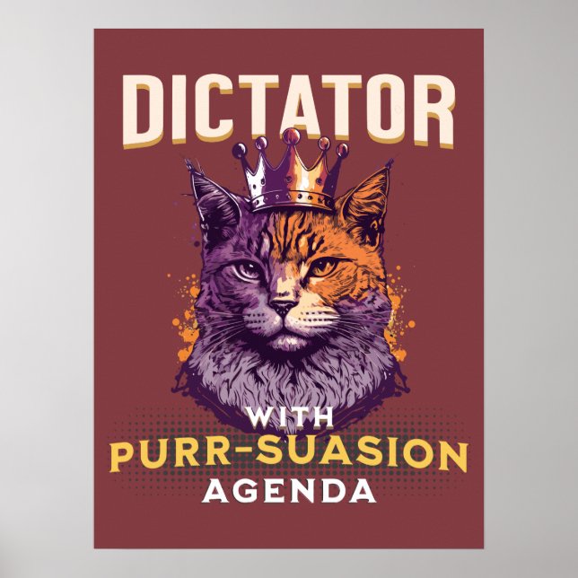 Poster Pursursion Agenda Engraçada Cat Design (Frente)