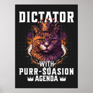 Poster Pursursion Agenda Funny Bossy Cat