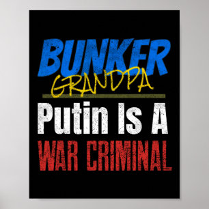 Poster Putin É Um Criminoso de Guerra Ucrânia Ucraniano
