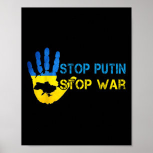 Poster Putin Para Parar A Guerra Apoie A Ucrânia, Eu Esta