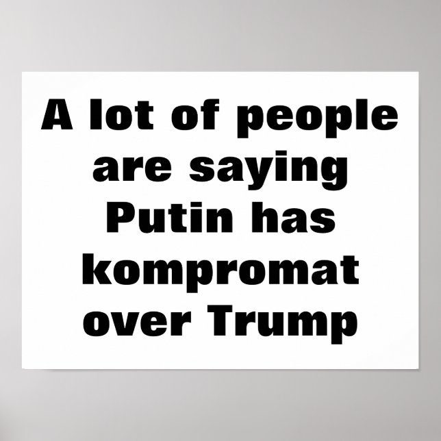 Poster Putin tem kompromat sobre Trump? Pôster (Frente)