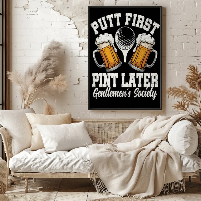 Poster Putt First, Pint Posterior: Sociedade de Cavalheir (Criador carregado)