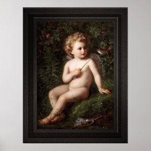 Poster Putto Alimentando Um Morango Para Um Pássaro