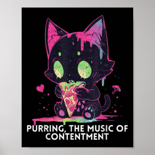 Poster Puxando A Música Do Contentor Cute Divertido Stoic