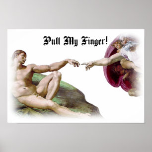 Poster Puxe Meu Dedo Humor Flatulento