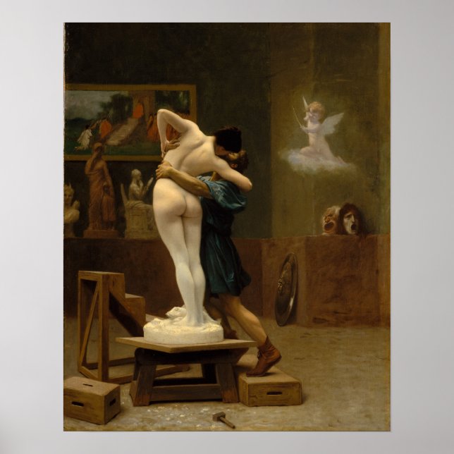 Poster Pygmalion e Galatea por Jean-Leon Gerome (Frente)