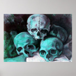 Póster Pyramid of Skulls After Cezanne
