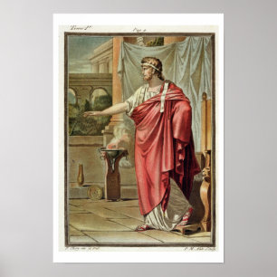 Póster Pyrrhus, costume for 'Andromache' by Jean Racine,