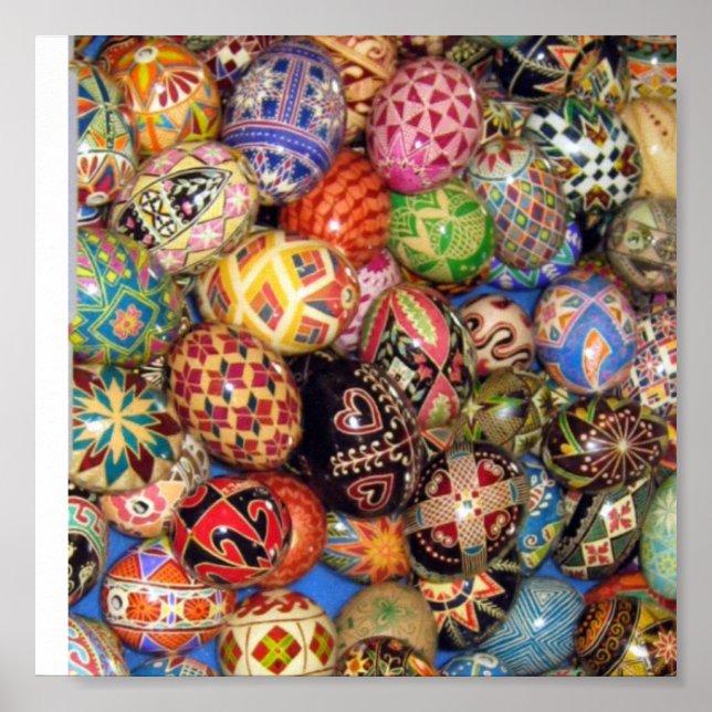 Póster Pysanky - Ovos de Páscoa Ucranianos (Frente)