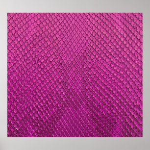 Poster Python Rosa: Textura Da Pele De Cobra.