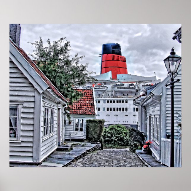 Póster QE2 em Stavanger (Frente)