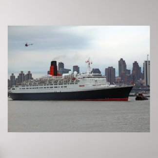 Póster QE2 Passando no centro
