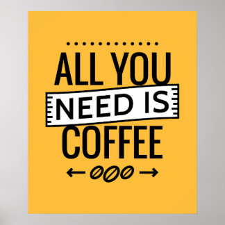 Poster Qoutes Todos Precisam De Café