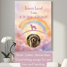 QR Code Pet Sympathy Gift | Interactive Poster