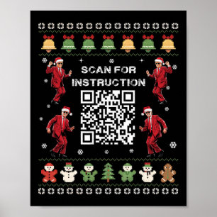 Poster Qr Trump Dance Code Presidente Verificar Instrução