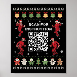 Poster Qr Trump Dance Code Presidente Verificar Instrução