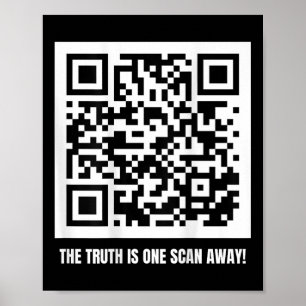 Poster Qr Trump Dancing Code Merch Uni-adulto, Preto,