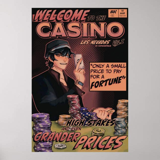Poster Quackity Casino Dream SMP Las Nevadas Comic (Frente)