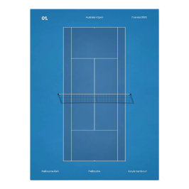 Póster Quadra de Tênis do Australian Open