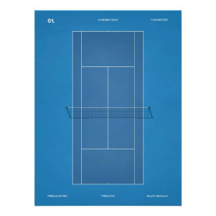 Póster Quadra de Tênis do Australian Open