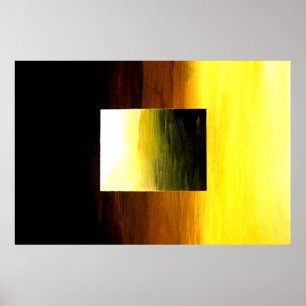 POSTER QUADRADO 3D AMARELO DOURADO ABSTRATO