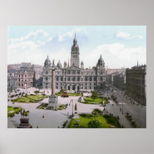 Poster Quadrado de Glasgow George