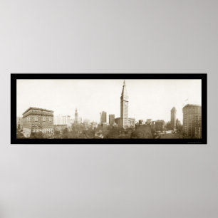 Póster Quadrado de Madison, foto 1910 de NYC