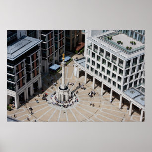 Póster Quadrado de Paternoster em Londres Inglaterra