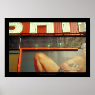 Póster Quadrado de publicidade em Malhações de construção