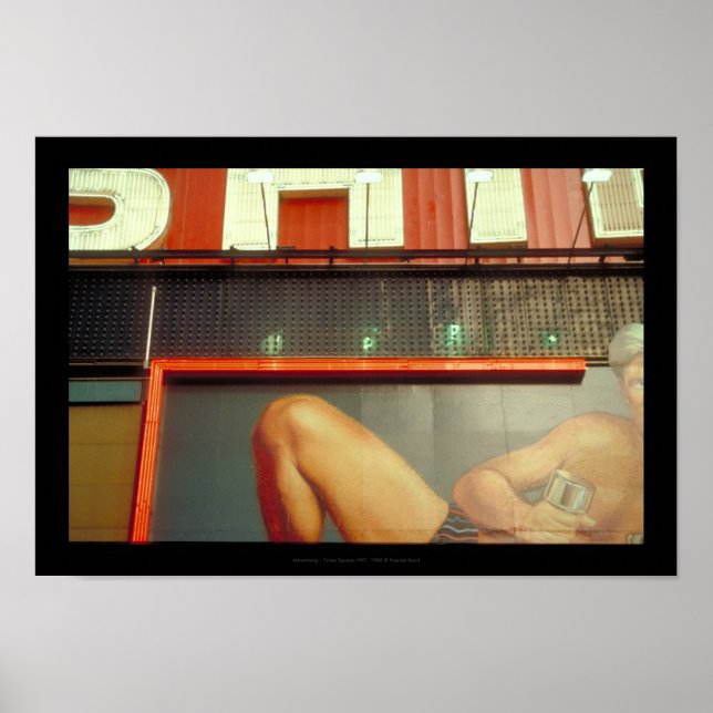 Póster Quadrado de publicidade em Malhações de construção (Frente)