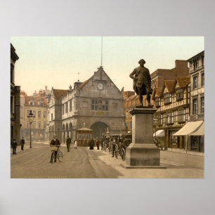 Póster Quadrado de Shrewsbury, Shropshire, Inglaterra