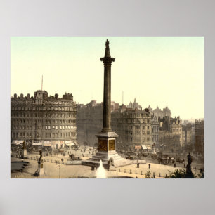 Póster Quadrado de Trafalgar mim, Londres, Inglaterra