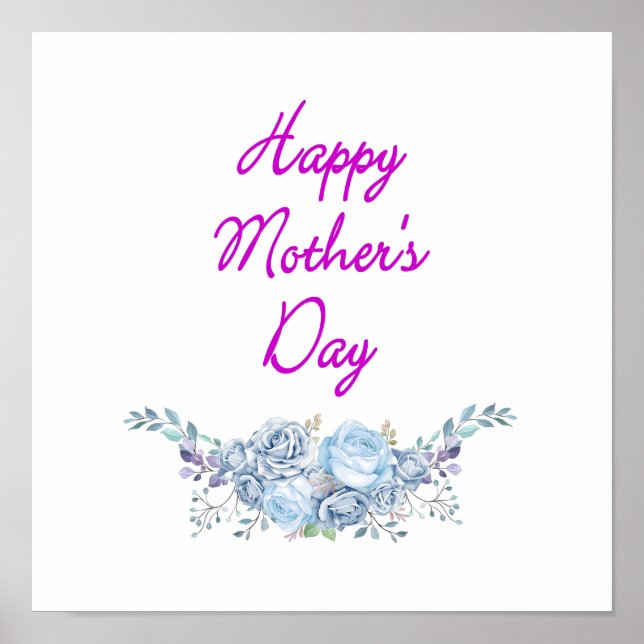 Poster quadrado dia de as mães feliz (Frente)