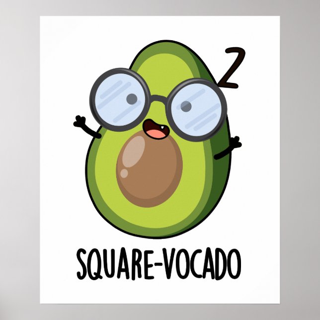 Poster Quadrado Engraçado Engraçado Avocado Pun (Frente)