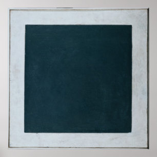 Póster Quadrado preto