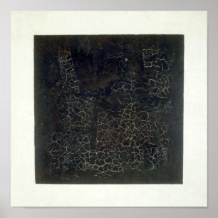 Póster Quadrado preto