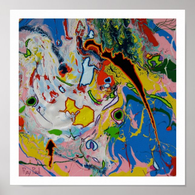 Poster Quadrado Rosa (Frente)