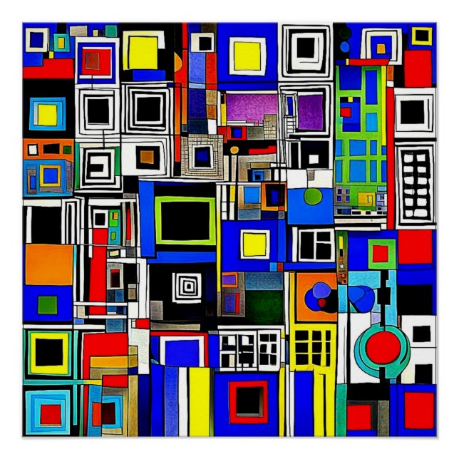 Póster Quadrados 2 (Frente)