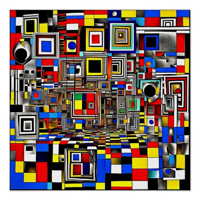 Póster Quadrados 3 (Frente)