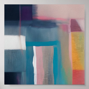 Poster Quadrados abstratos mesclados